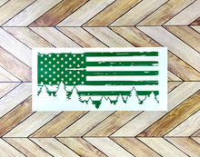 Load image into Gallery viewer, American Flag Forest Decal