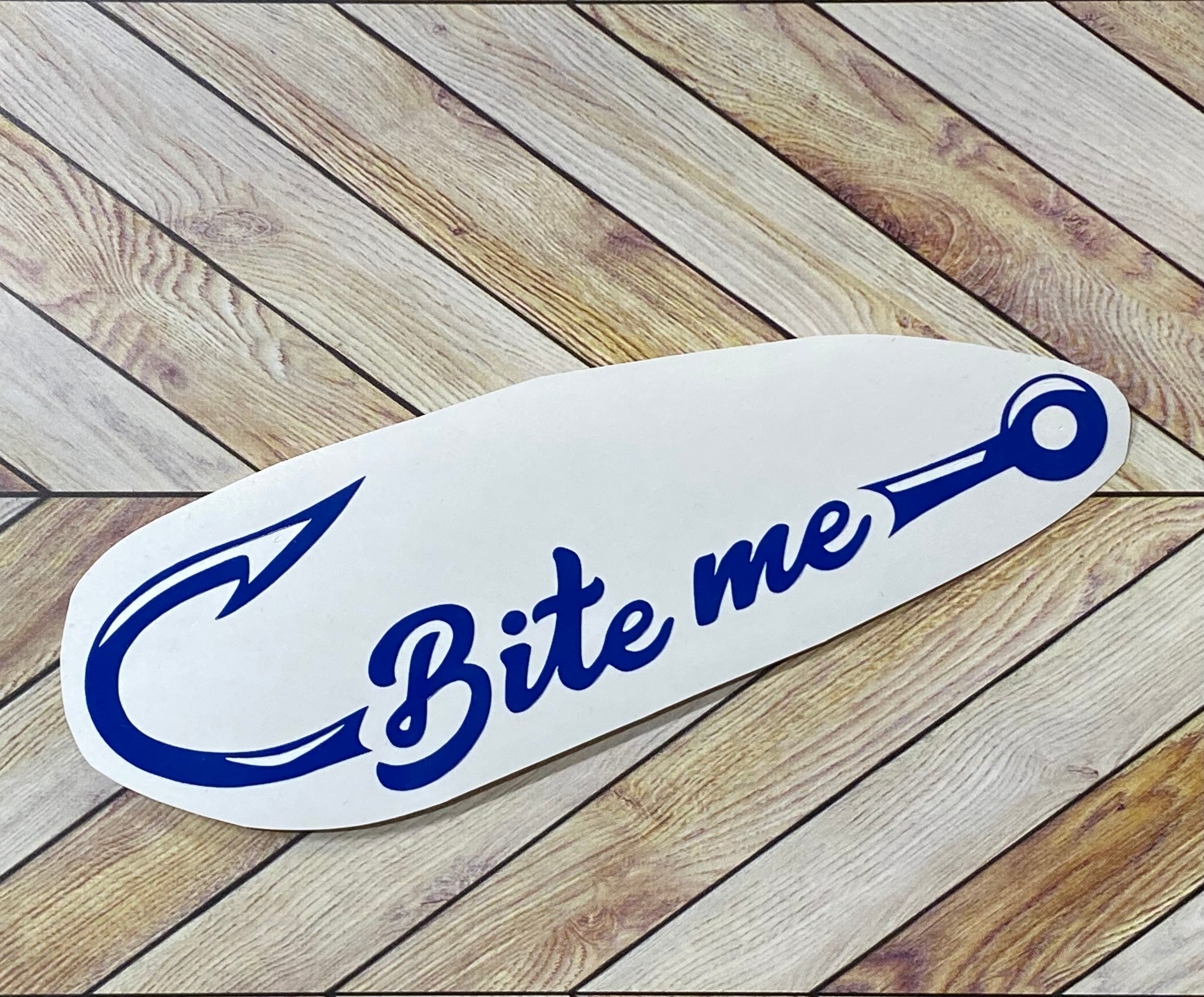 Bite Me Fish Hook Decal – KeychainsByChristie