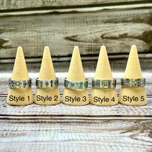 Load image into Gallery viewer, Western Design Adjustable Metal Stamped Rings | Western Rings | Metal Stamped Ring | Western Metal Stamped Ring | Stamped Ring
