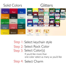 Load image into Gallery viewer, Resin Western Keychains with Rocks