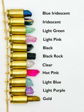 Load image into Gallery viewer, Crystal Bullet Casing Necklace