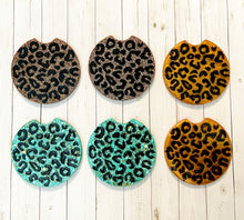 Load image into Gallery viewer, Cheetah Print Car Coasters