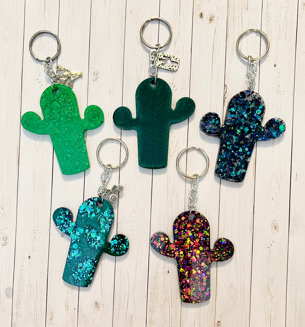 Cactus Resin Keychain