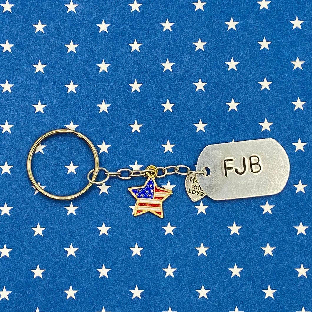 FJB Metal Stamped Keychain