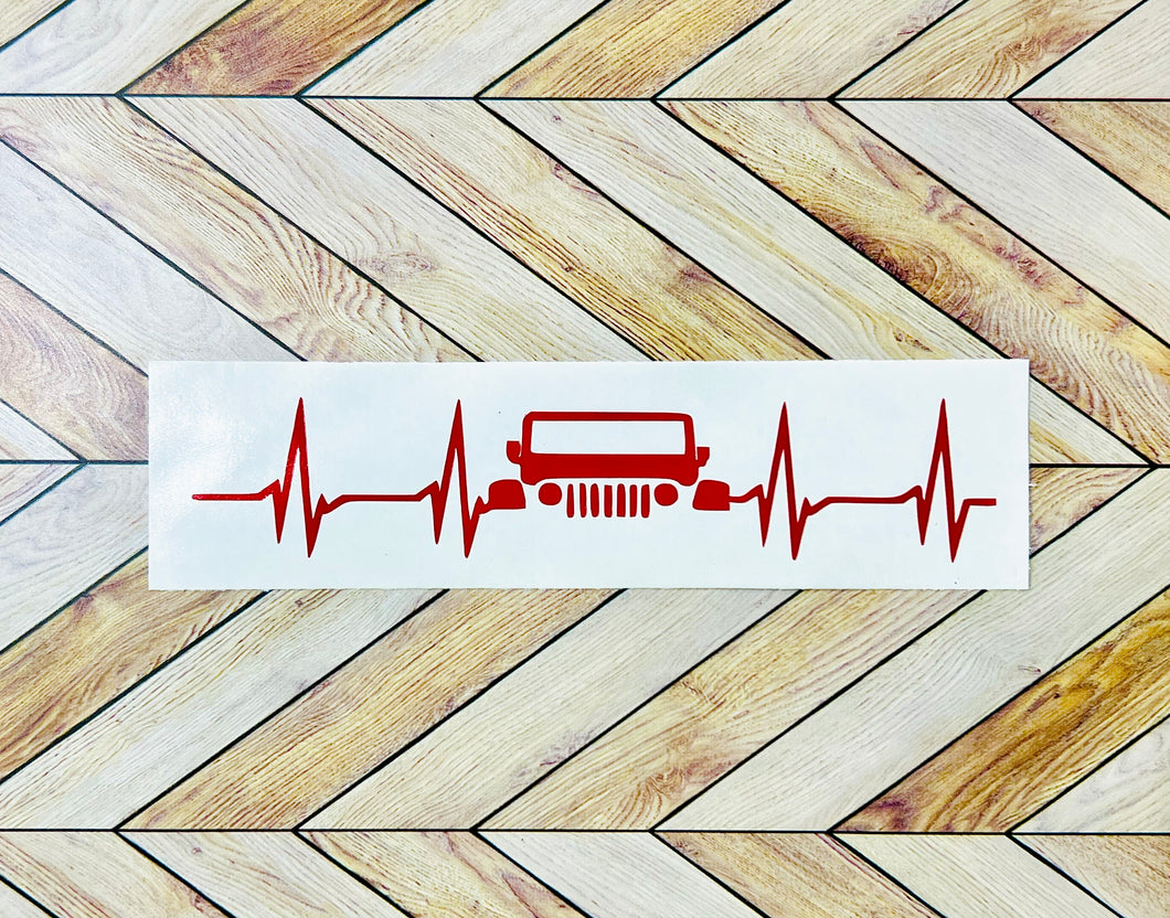 Jeep Heartbeat Decal