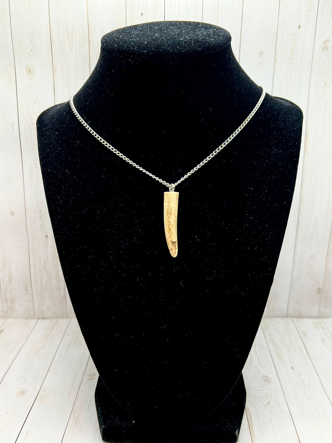 Real Deer Antler Tip Necklace