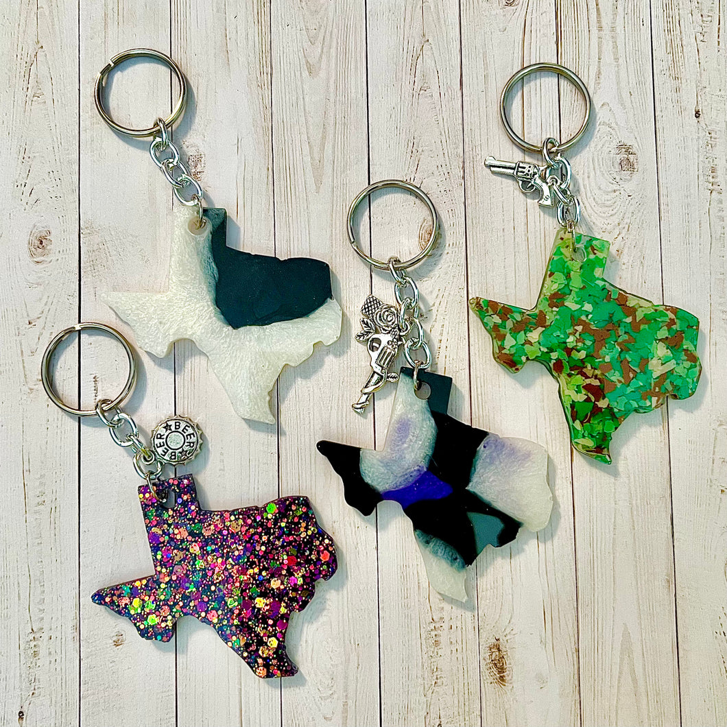 Texas Resin Keychain