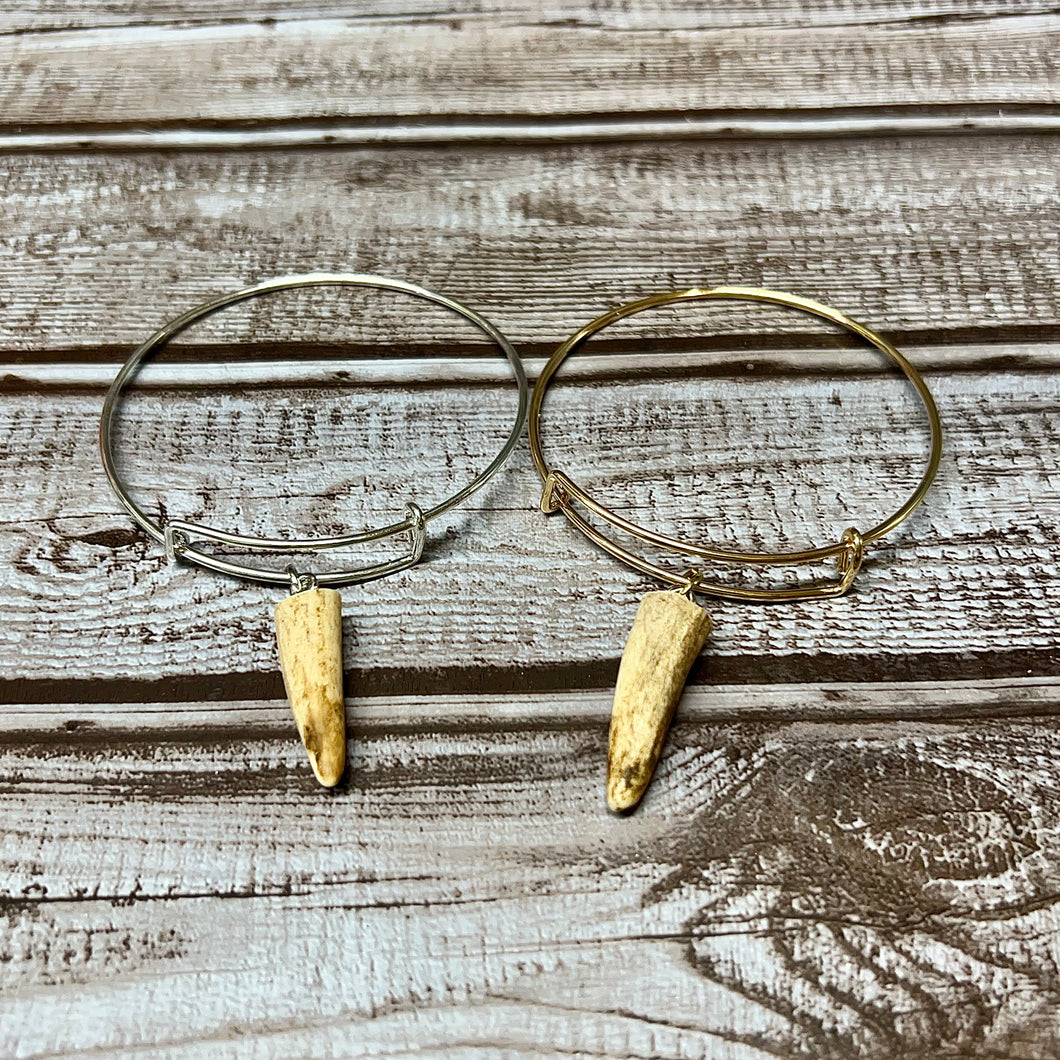 Deer Antler Bangle Adjustable Bracelet