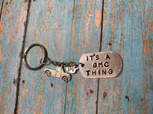 Load image into Gallery viewer, It’s a Jeep,Dodge,Tacoma,GMC,Chevy,Ford Thing Metal Stamped Keychain
