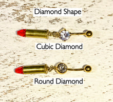 Load image into Gallery viewer, 9mm Bullet Casing Belly Button Rings
