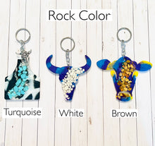 Load image into Gallery viewer, Resin Western Keychains with Rocks
