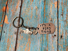 Load image into Gallery viewer, It’s a Jeep,Dodge,Tacoma,GMC,Chevy,Ford Thing Metal Stamped Keychain
