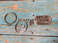 Load image into Gallery viewer, It’s a Jeep,Dodge,Tacoma,GMC,Chevy,Ford Thing Metal Stamped Keychain
