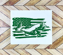 Load image into Gallery viewer, American Flag Fish Decal
