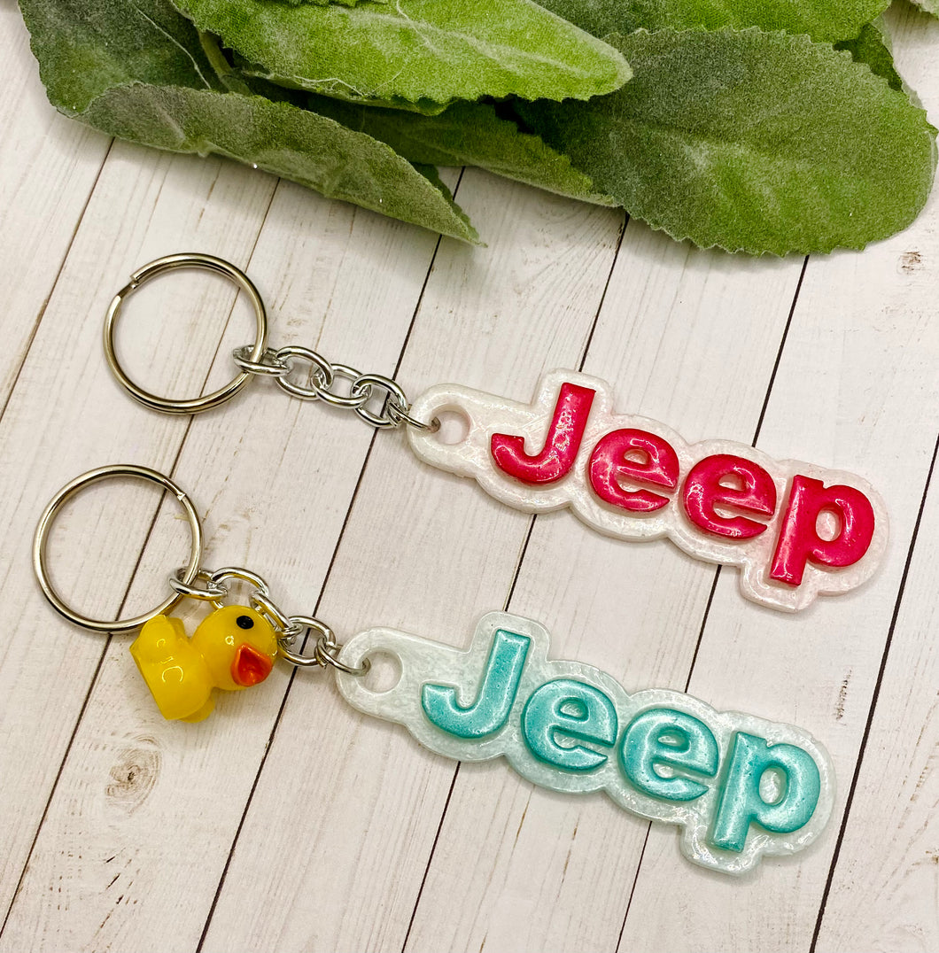 Resin Jeep Keychain