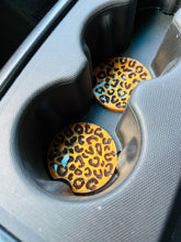 Load image into Gallery viewer, Cheetah Print Car Coasters
